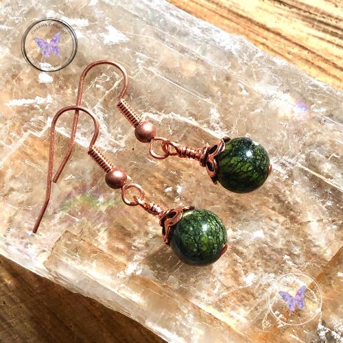 Russian Serpentine Copper Earrings